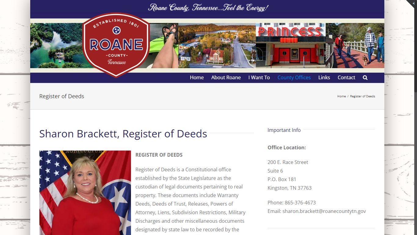 Register of Deeds - Roane County Government